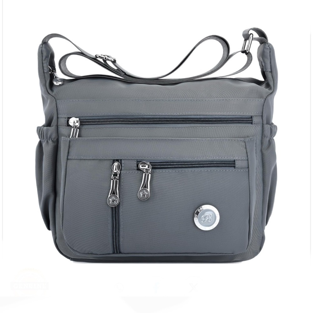 Fabuxry Lightweight Nylon Crossbody Messenger Bag with Multiple Pockets
